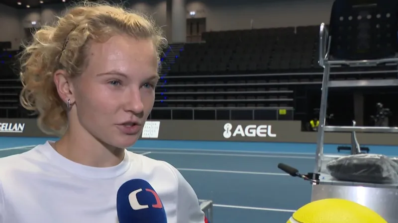 Siniaková si jako poslední z Češek zatrénovala na pražském kurtu