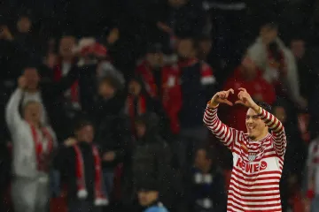 Kolínský Said El Mala oslavuje gól proti Hamburku