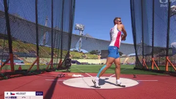 Nejdelší pokus desetibojaře Helceleta v hodu diskem