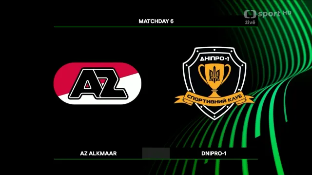 Sestřih utkání Aklmaar – Dnipro
