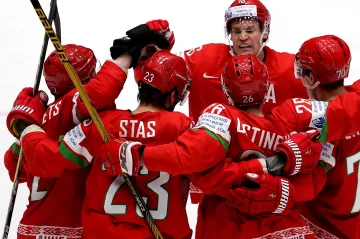 Radost hokejistů Běloruska