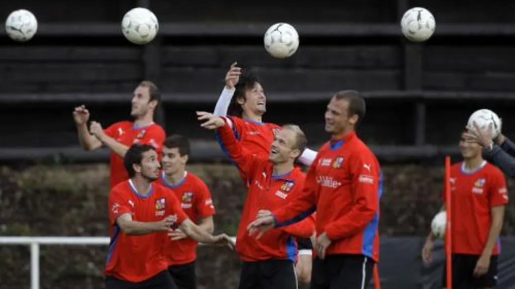 Trénink českých fotbalistů