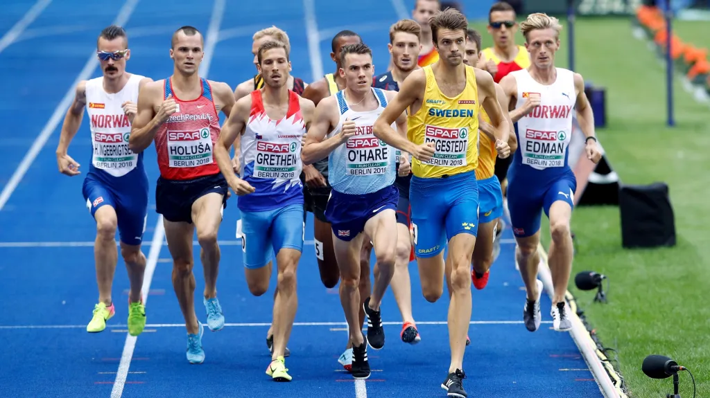 Jakub Holuša v rozběhu na ME v Berlíně
