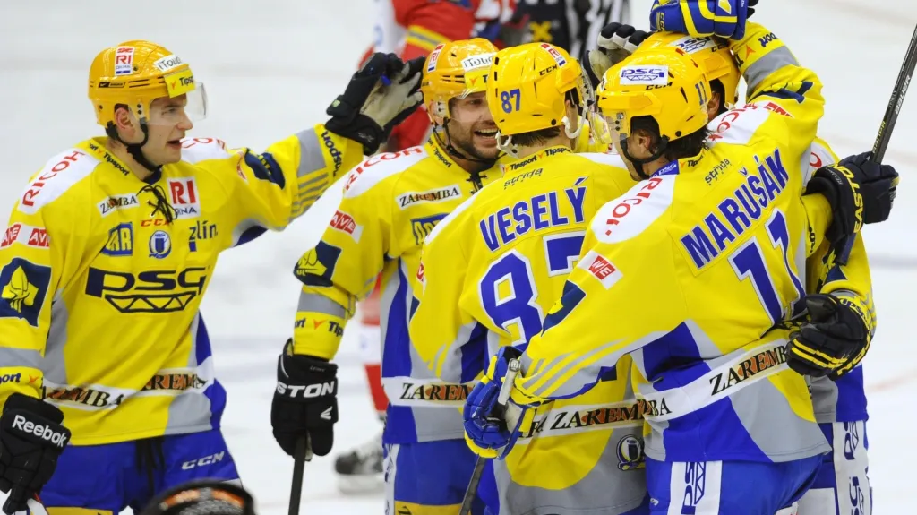 Slavící hokejisté Zlína