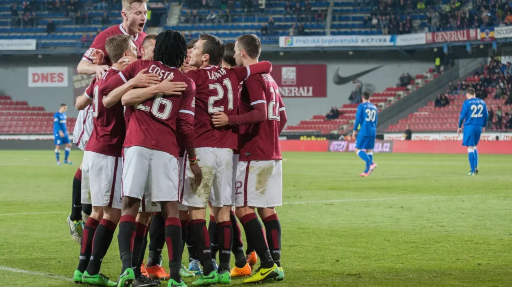 Radost fotbalistů Sparty