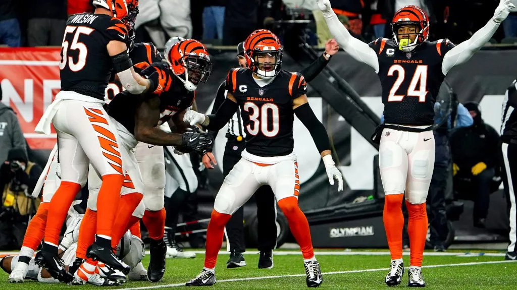 Radost hráčů Cincinnati Bengals