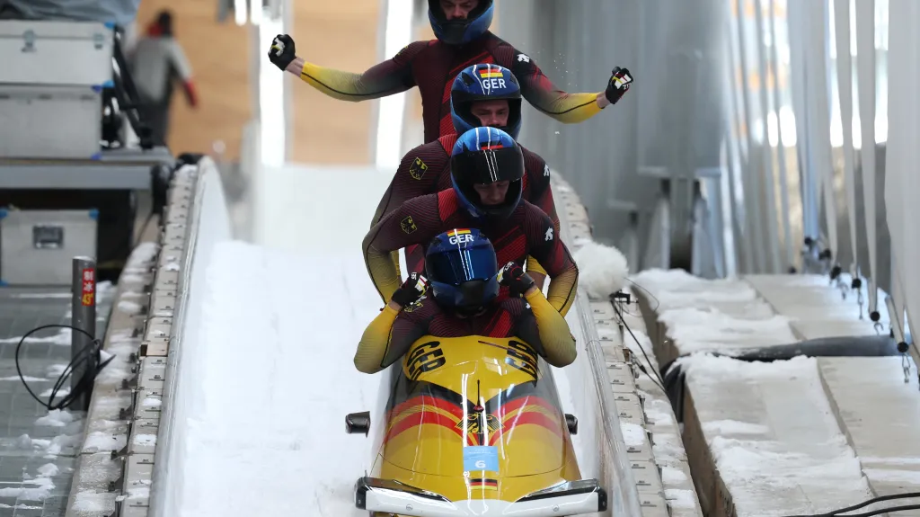 Německá posádka čtyřbobu Johannese Lochnera