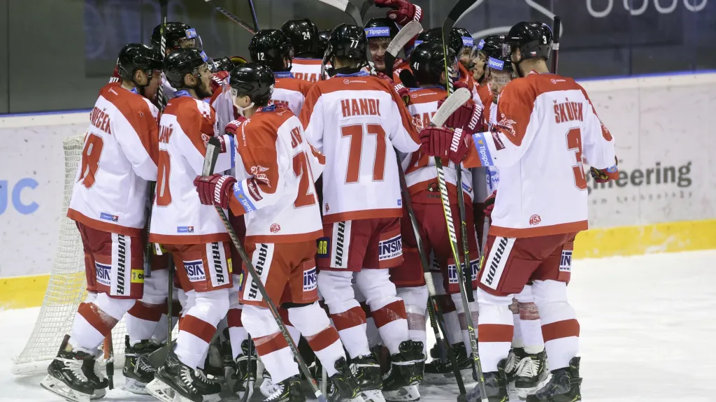 Hokejisté Olomouce se radují