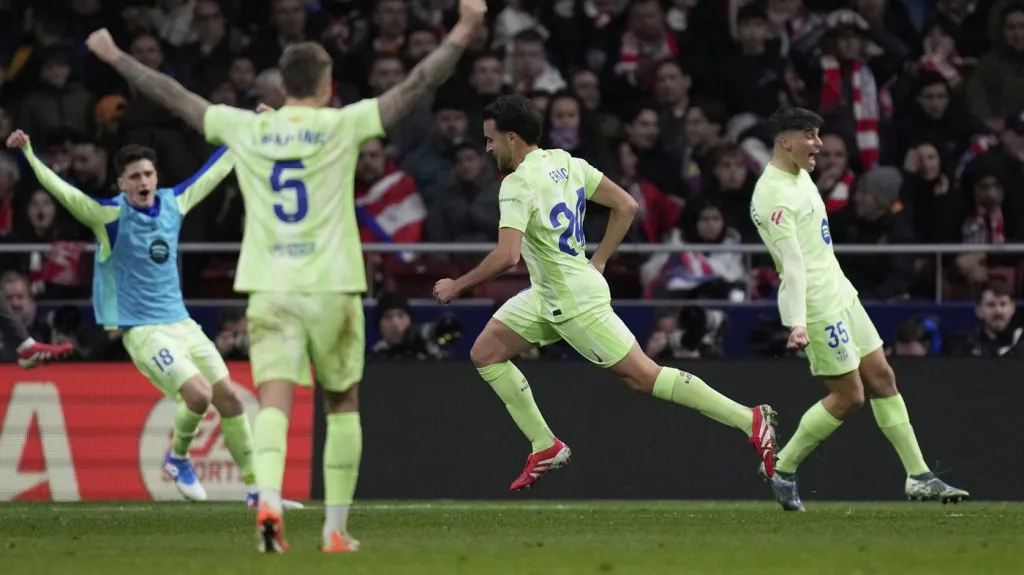 Vítězná radost Barcelony