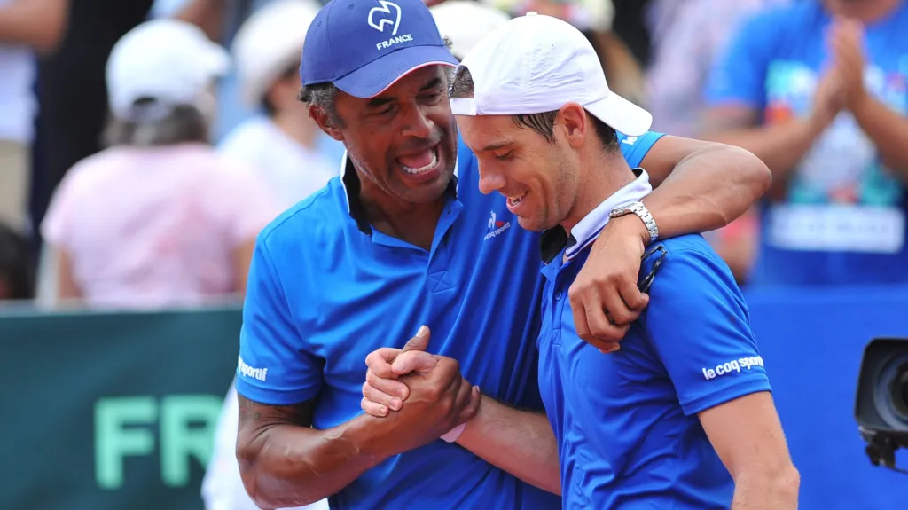 Yannick Noah s Richardem Gasquetem