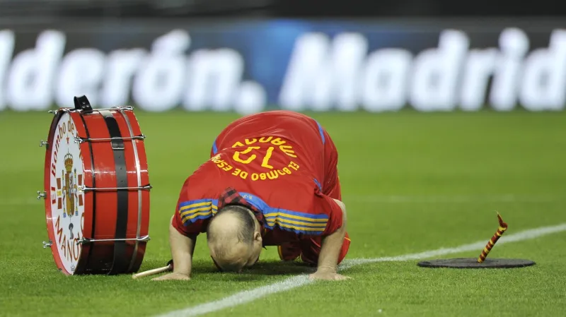 Slavný španělský fanoušek Manolo el del bombo