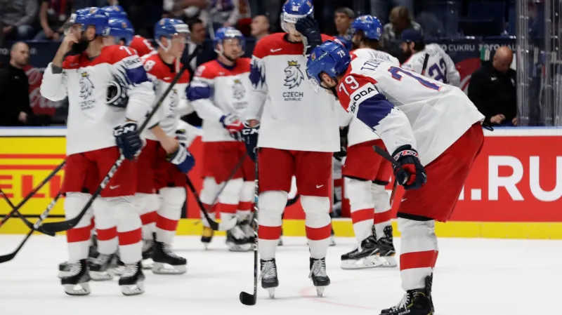 Zklamaní čeští hokejisté