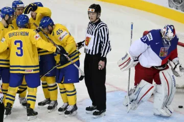 Salák smutní po prvním gólu Švédů