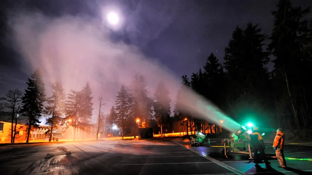Vysočina aréna začala se zasněžováním