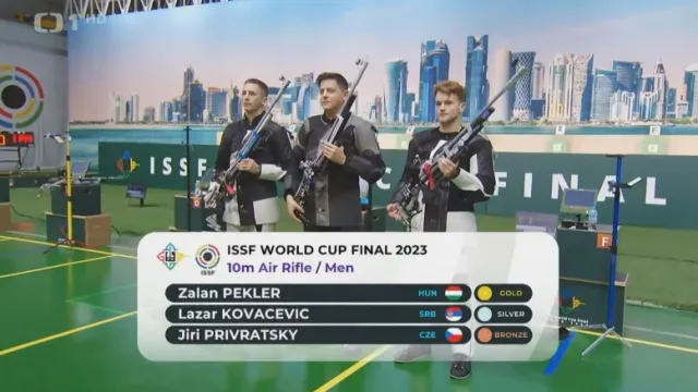 Přívratský byl ve finále SP třetí ve střelbě ze vzduchové pušky