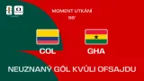 Moment utkání Kolumbie – Ghana