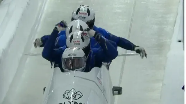 Jízda českého čtyřbobu v prvním kole SP v Altenbergu