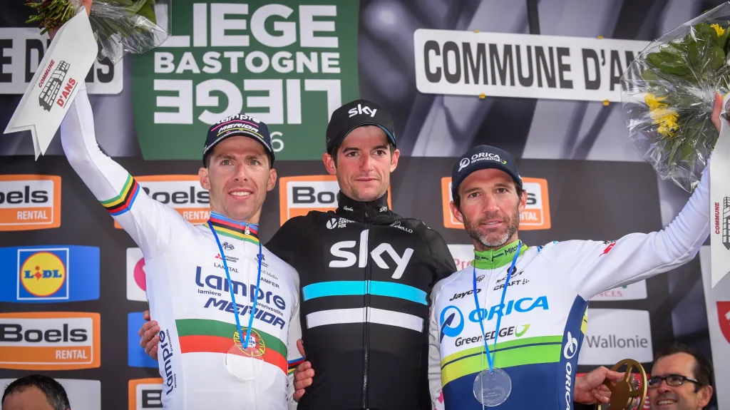 Pódium závodu Lutych-Bastogne-Lutych