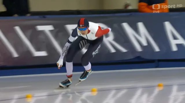 Jízda Martiny Sáblíkové na 3000 m v Milwaukee