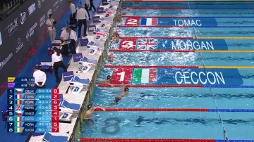 100 metrů znak na ME s Knedlou a Čejkou