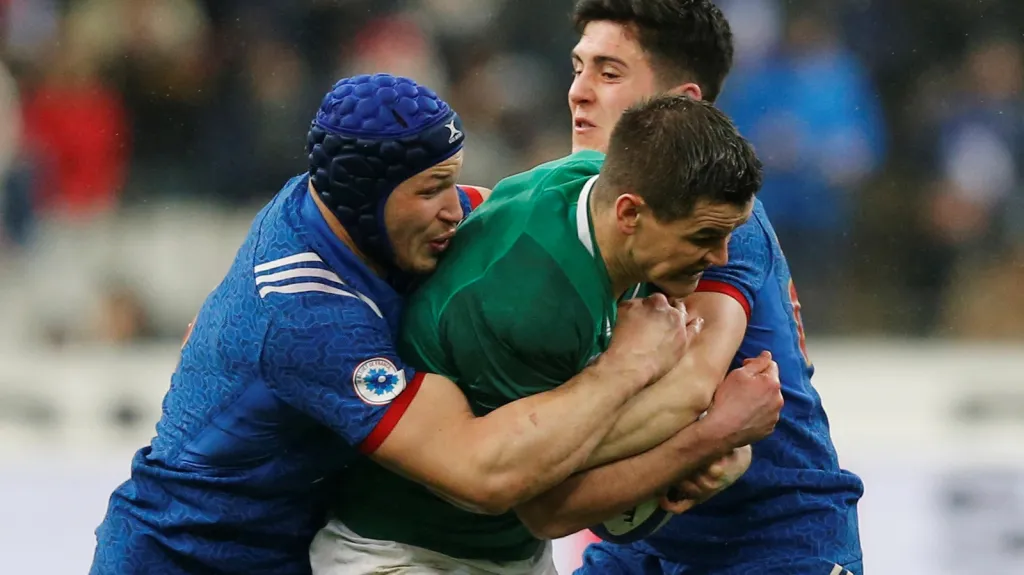 Johnny Sexton v utkání s Francií