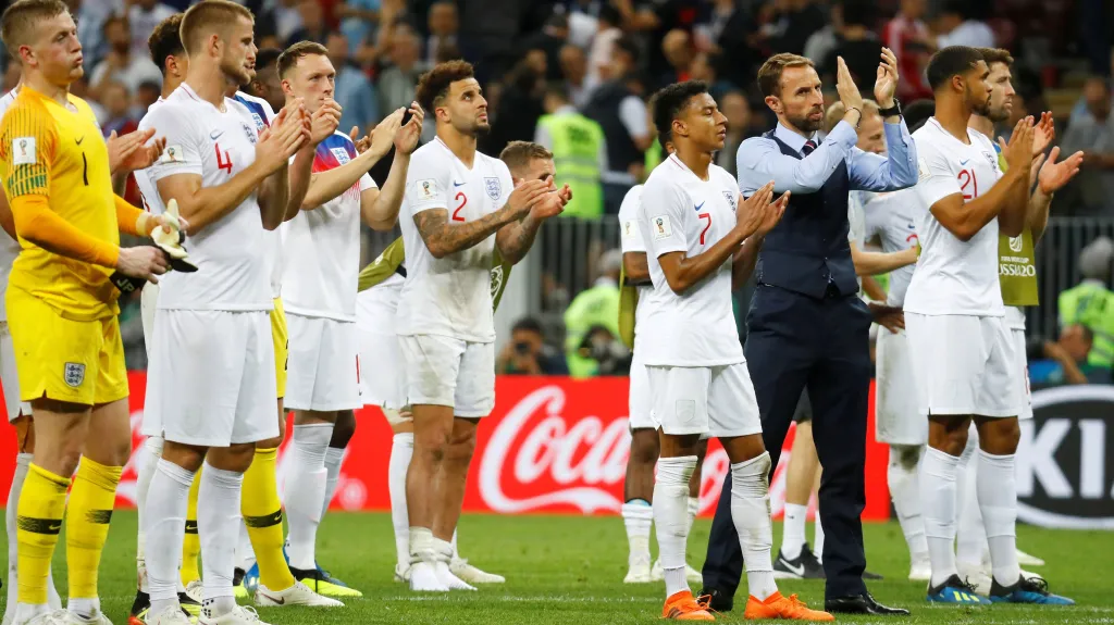 Zklamaní fotbalisté Anglie
