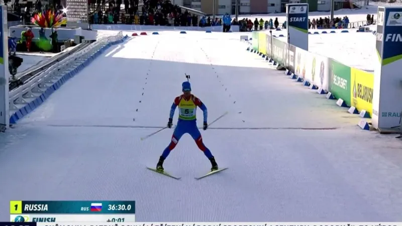 Na ME slavili biatlonisté Ruska a Švédska