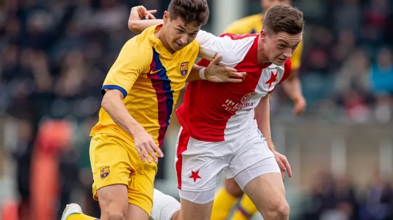 Utkání juniorské Ligy mistrů Slavia - Barcelona