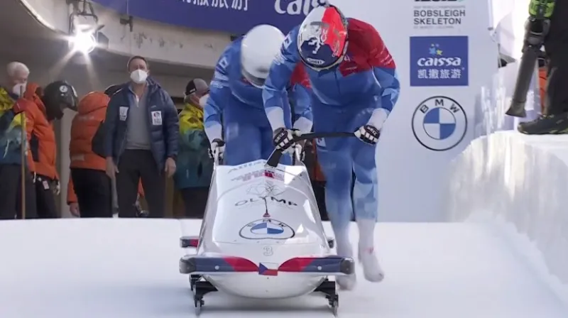 První jízda dvojice Dvořák - Procházka ve Sv. Mořici