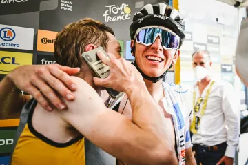 Tadej Pogačar s Jonasem Vingegaardem