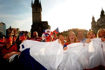 Češi slaví výhru nad USA