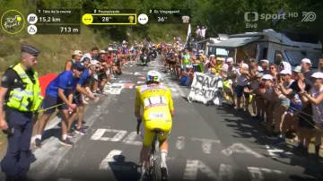 Útok Tadeje Pogačara na Col de Pertus