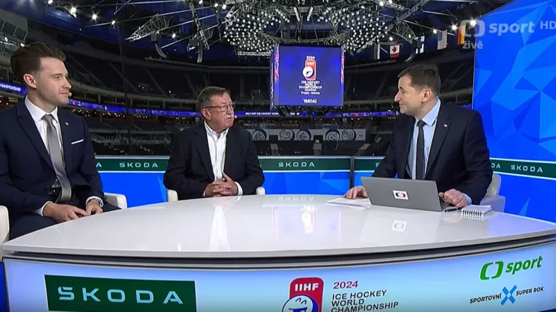 Studio ČT sport den před startem MS v hokeji