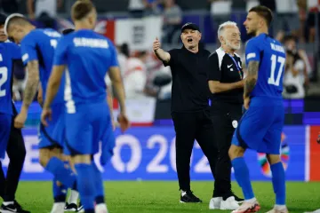 Slovinský trenér Matjaž Kek se svěřenci