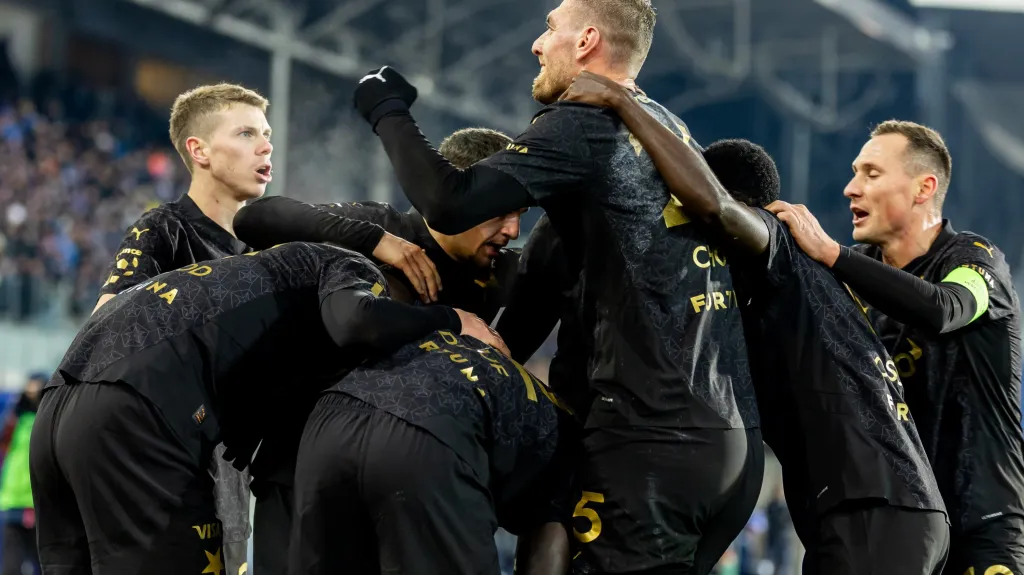 Radost fotbalistů Slavie