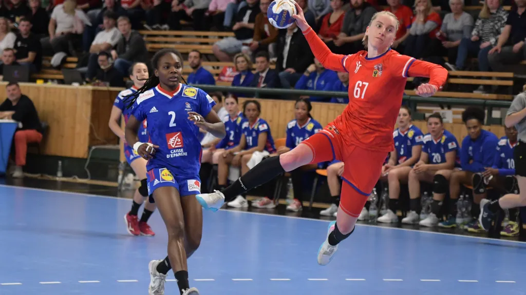 Reprezentantka Veronika Malá v utkání proti Francii