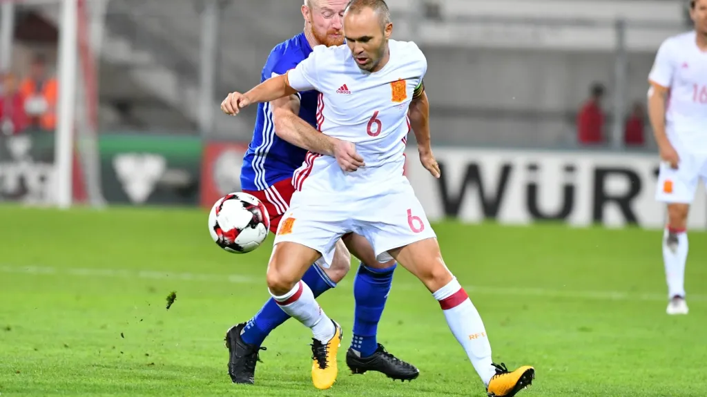 Andrés Iniesta v dresu španělské reprezentace