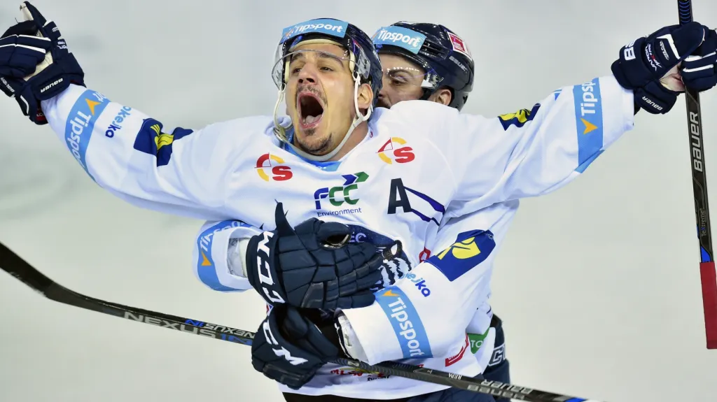 Liberecký Branko Radivojevič slaví gól