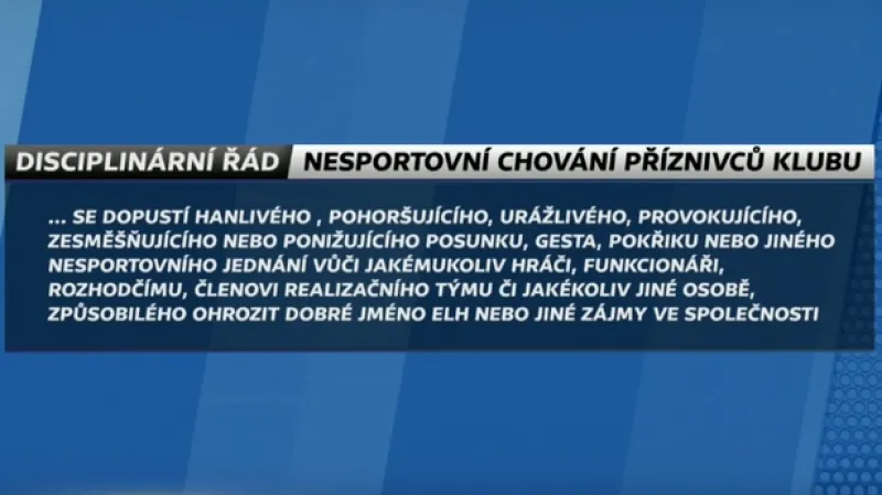 Nesportovní chování příznivců klubu