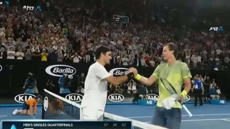 Berdych znovu nezvládl čtvrtfinále AO proti Federerovi