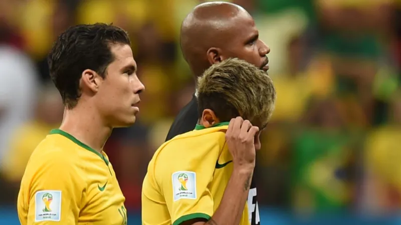 Zklamaní hráči Brazílie