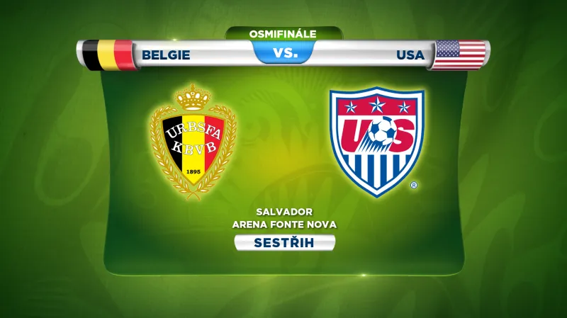 Sestřih utkání Belgie - USA