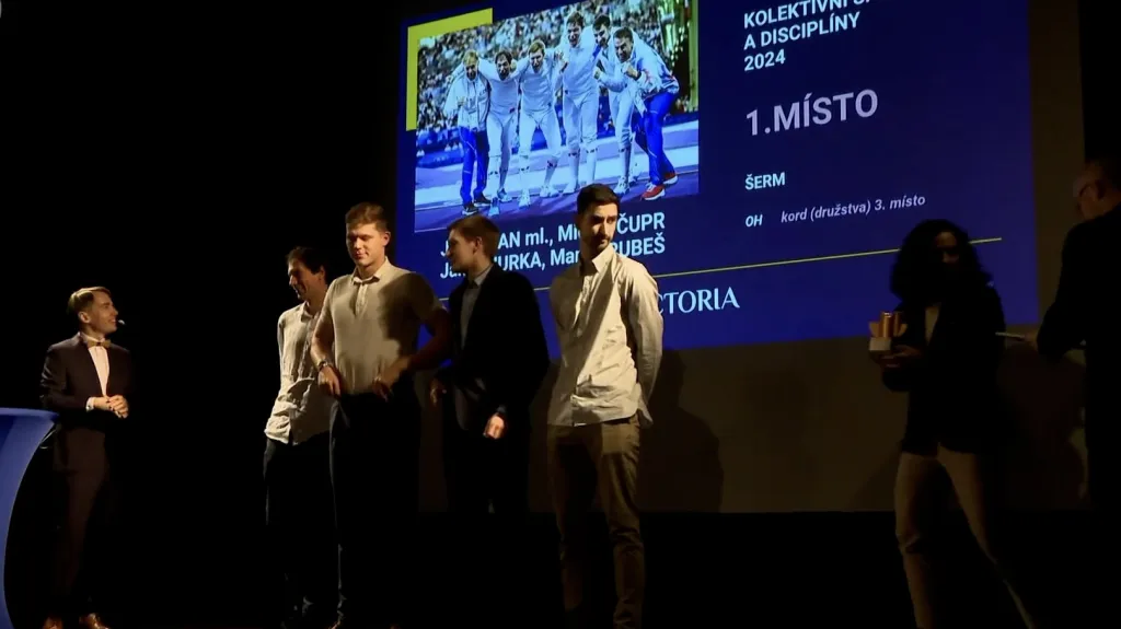 Čeští šermíři na udílení cen Victorie