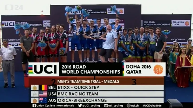 Etixx-Quick-Step slaví vítězství v týmové časovce na MS