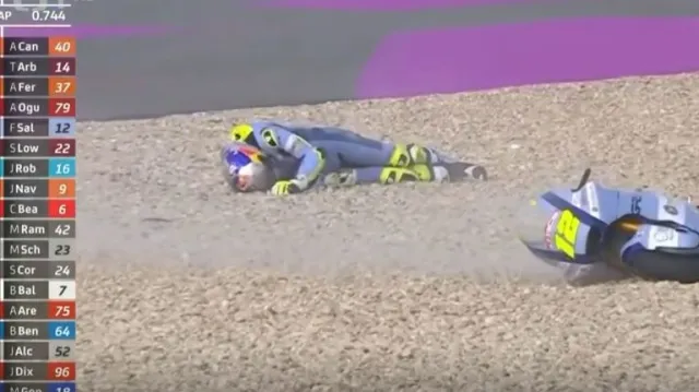 Salač při premiéře v Moto2 v závodě v Kataru po pádu nedokončil
