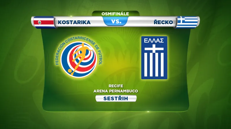 Sestřih utkání Kostarika - Řecko
