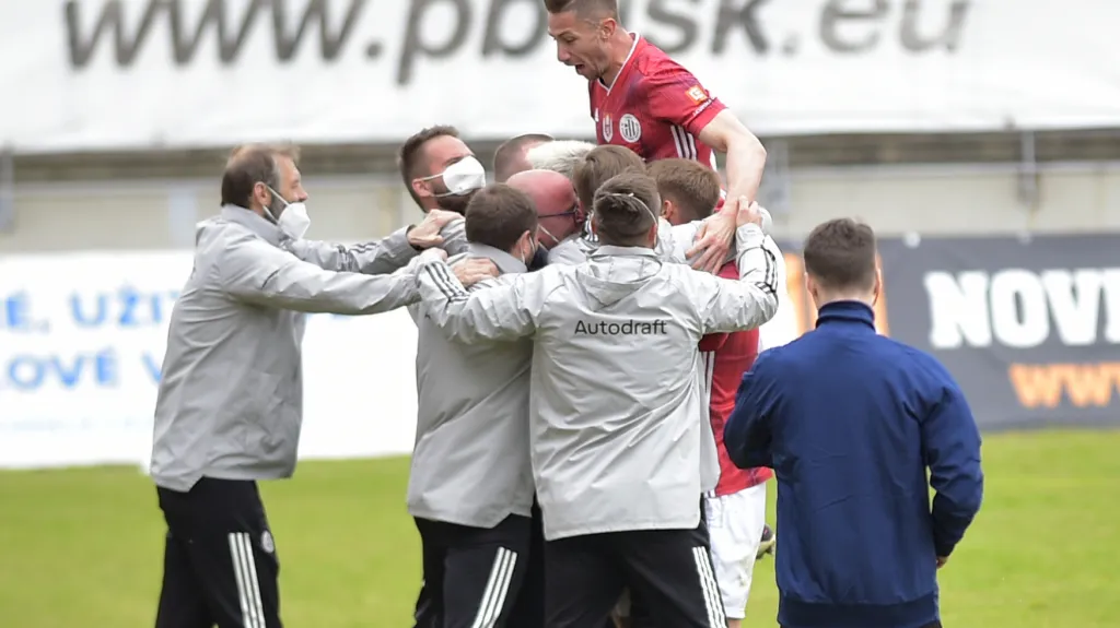 Radost fotbalistů Českých Budějovic