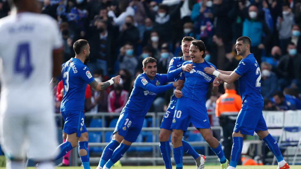 Getafe slaví trefu Enese Unala proti Realu