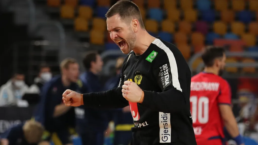 Brankář švédských házenkářů Andreas Palicka