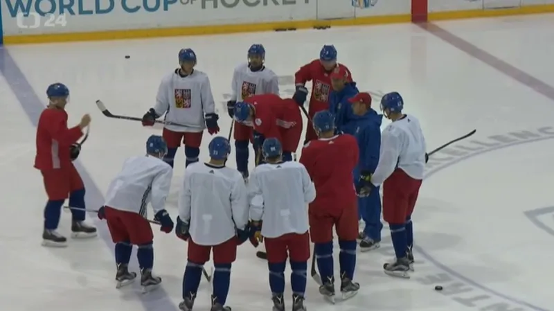 Český tým absolvoval trénink před utkáním s USA